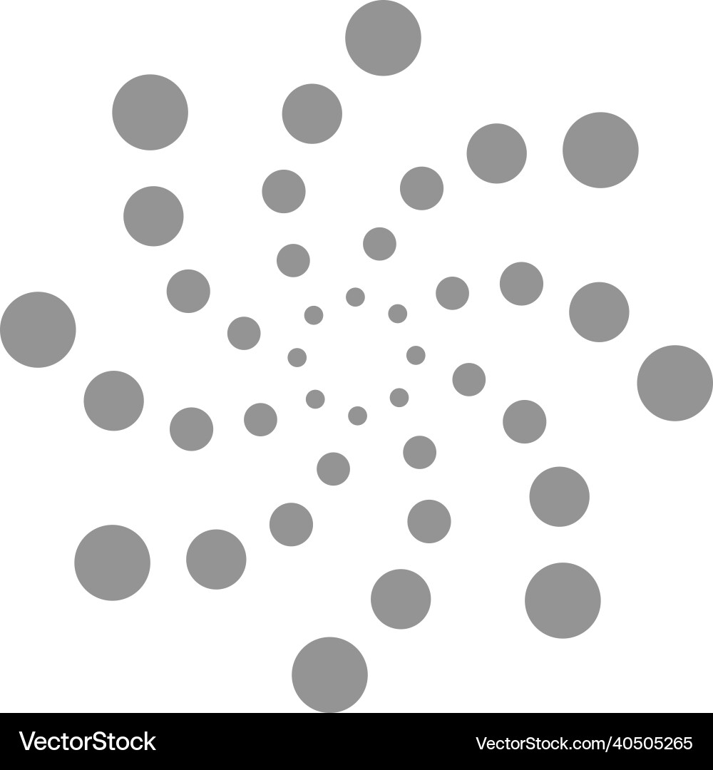 Dotted swirl hypnotic dot helix loop symbol Dotted swirl hypnotic dot helix loop symbol Vector Image