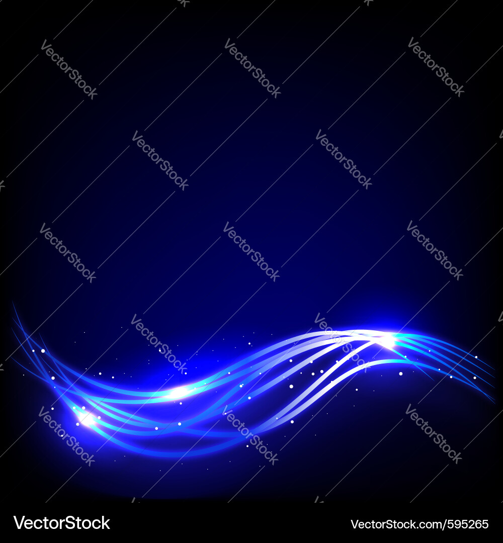 Dynamic Blue Waves Background Vector Image