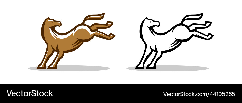 Horse logo mascot drawing or sign template Horse logo mascot drawing or sign template vector image