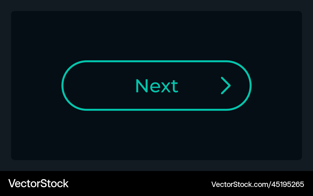 Hover next step button ui element template Hover next step button ui element template Vector Image