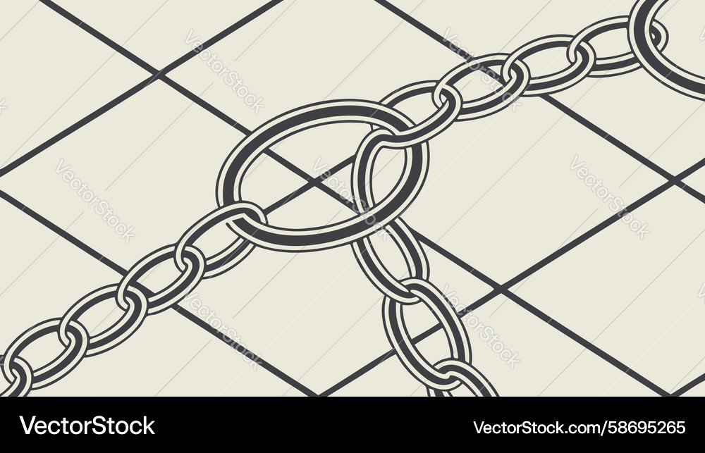Intersecing Linear Chain Pattern Vektorbild
