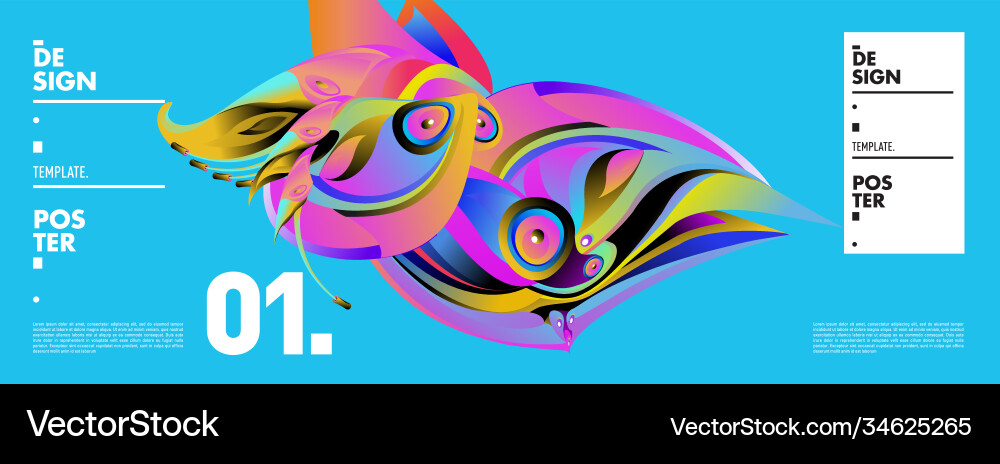 Landing page background template with colorful Vector Image