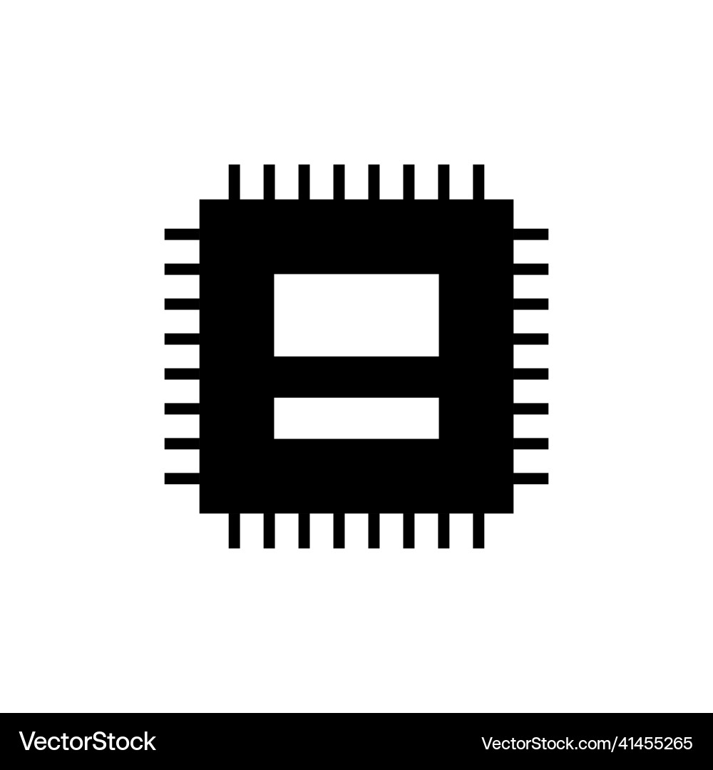 Mikrochip-Symbol cpu zentrale Verarbeitungseinheit Mikrochip-Symbol cpu zentrale Verarbeitungseinheit vektorbild