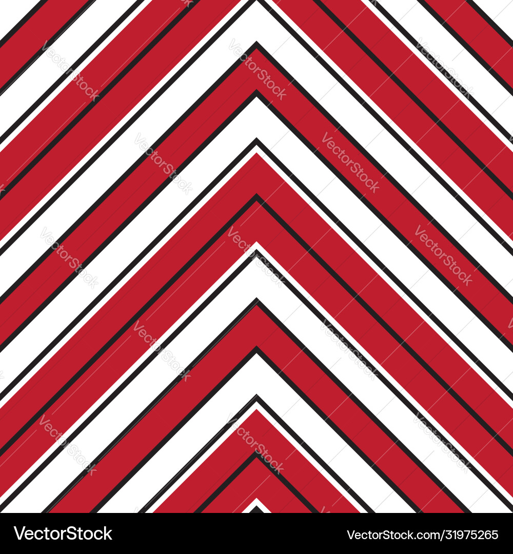 Red chevron diagonal stripes seamless pattern Vector Image
