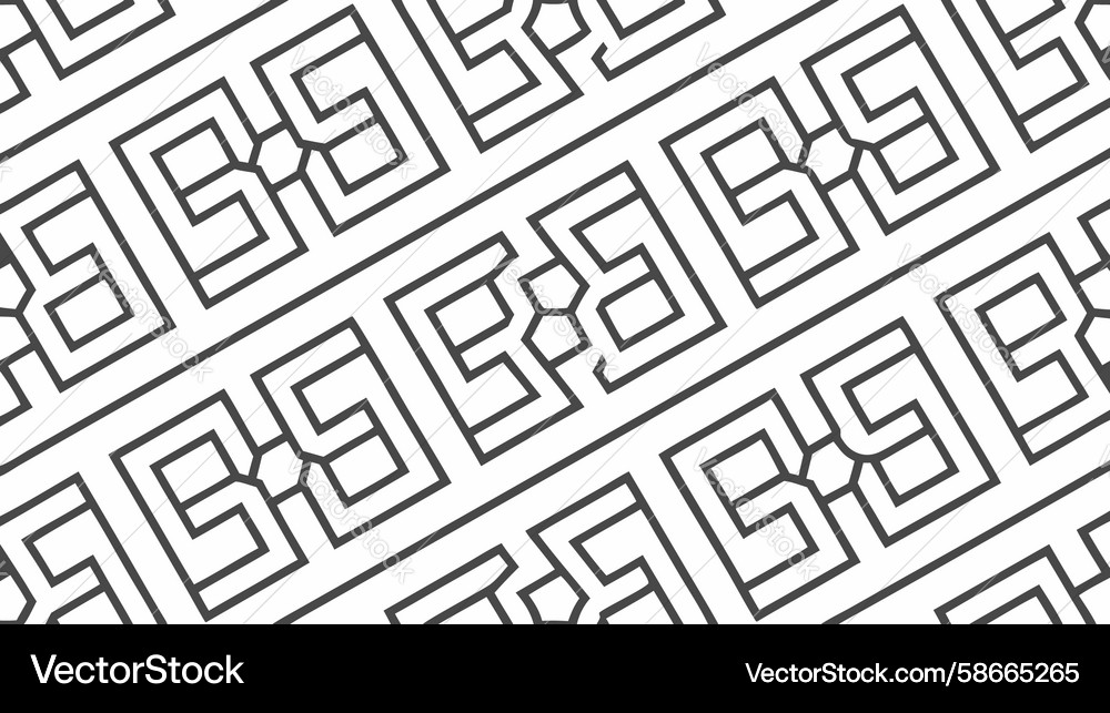 Repeating abstract geometric block pattern design Vector Image