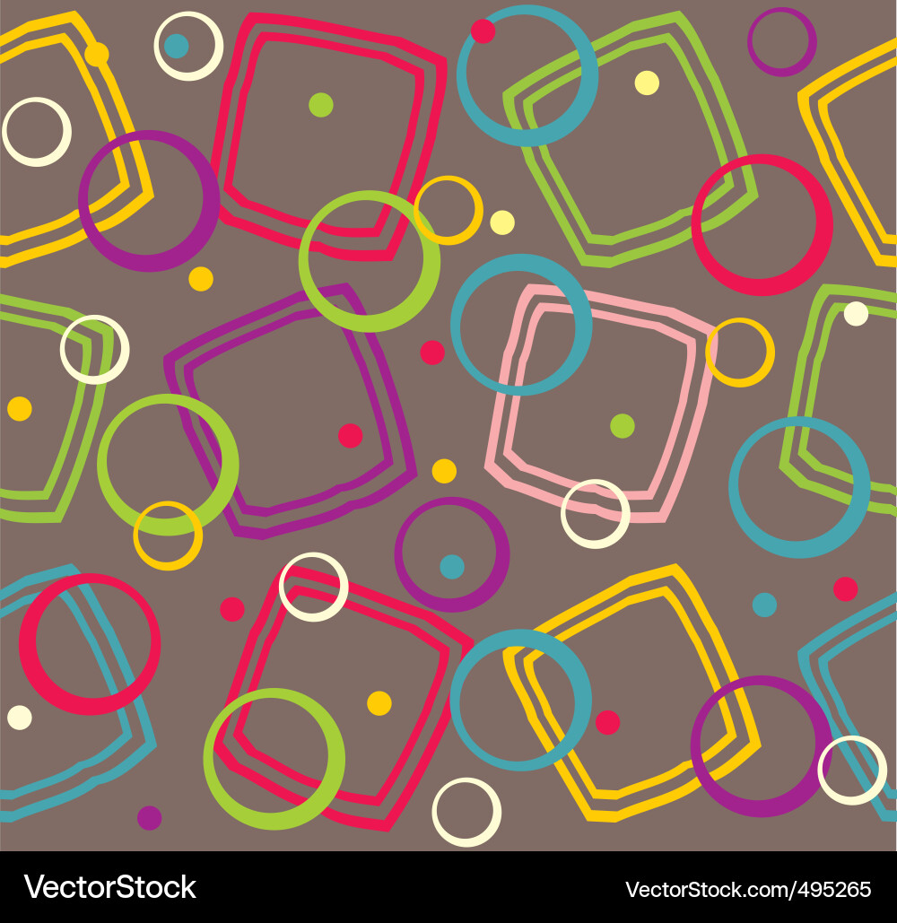 Retro Geometric Pattern Vector Image