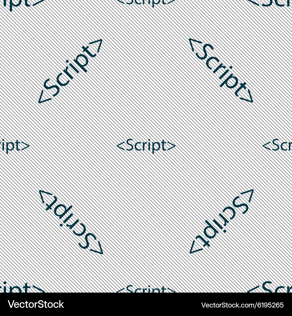 Script sign icon javascript code symbol seamless Vector Image