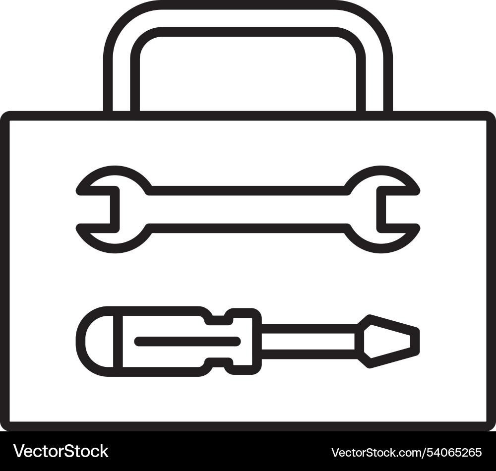 Tool box line icon design Vector Image