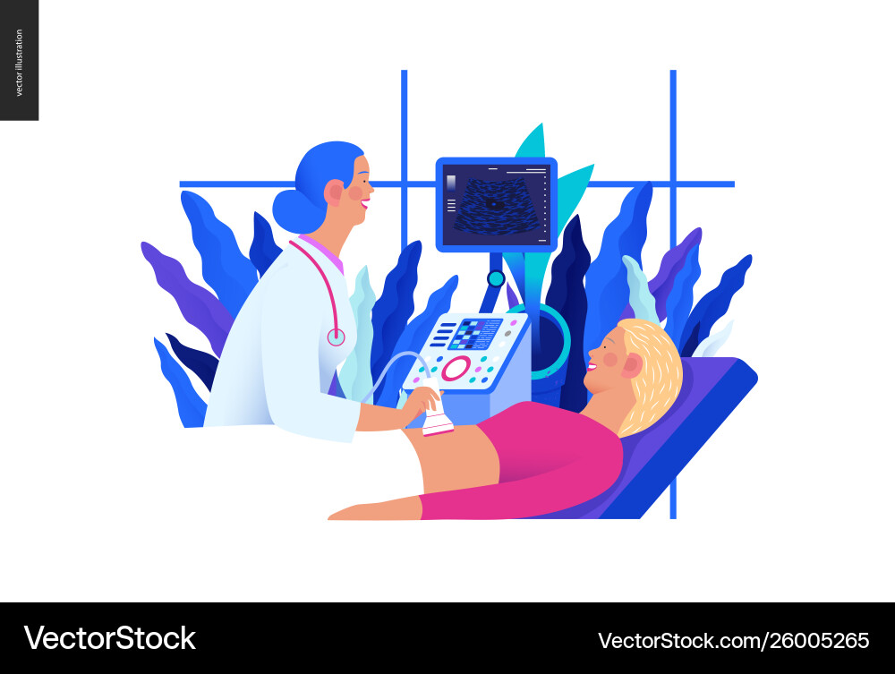 Ultraschall-Scan - Medizinische Prüfung vektorbild