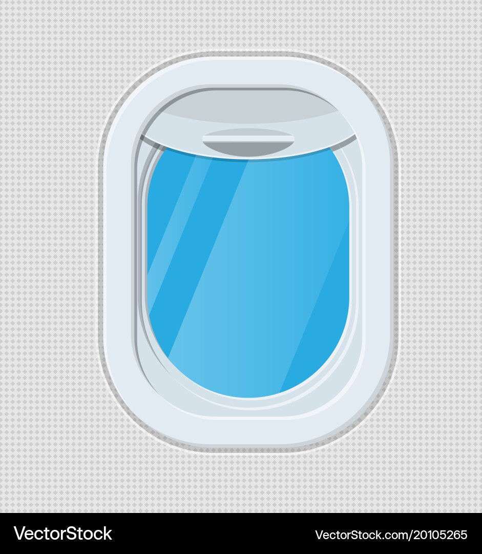 Window from inside the airplane Vector Image