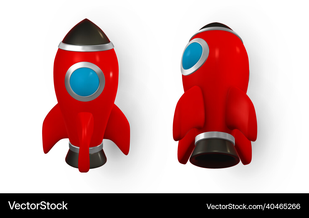 3d rocket spaceship render and draw by mesh 3d rocket spaceship render and draw by mesh vector image