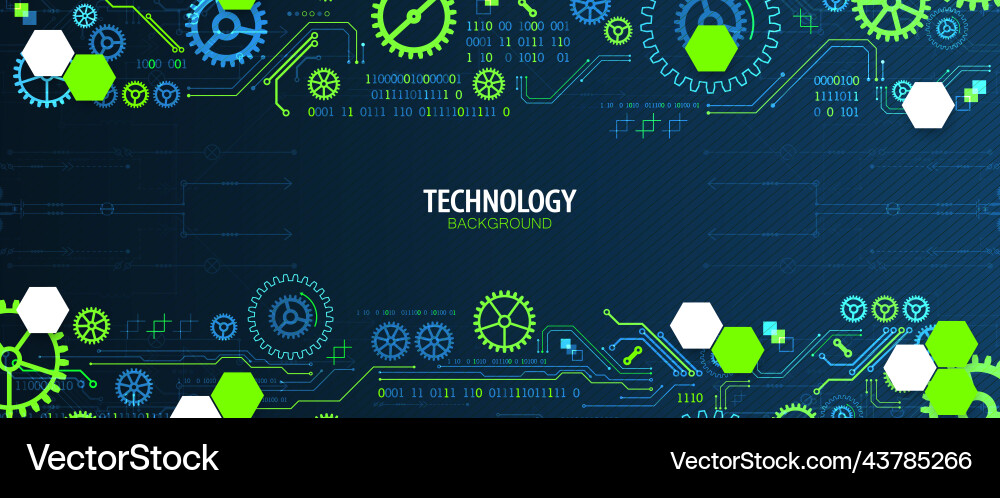 Abstract Technology Code Background vector image