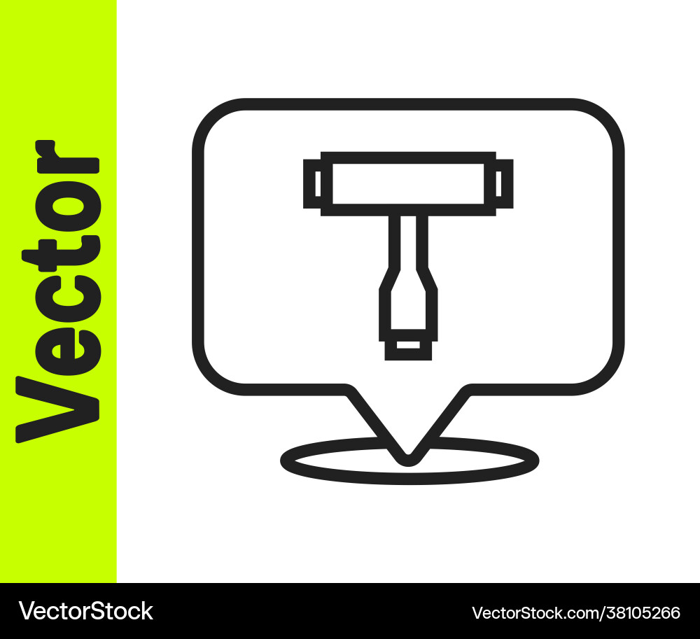 Black line multi-function all-in-one portable Black line multi-function all-in-one portable Vector Image