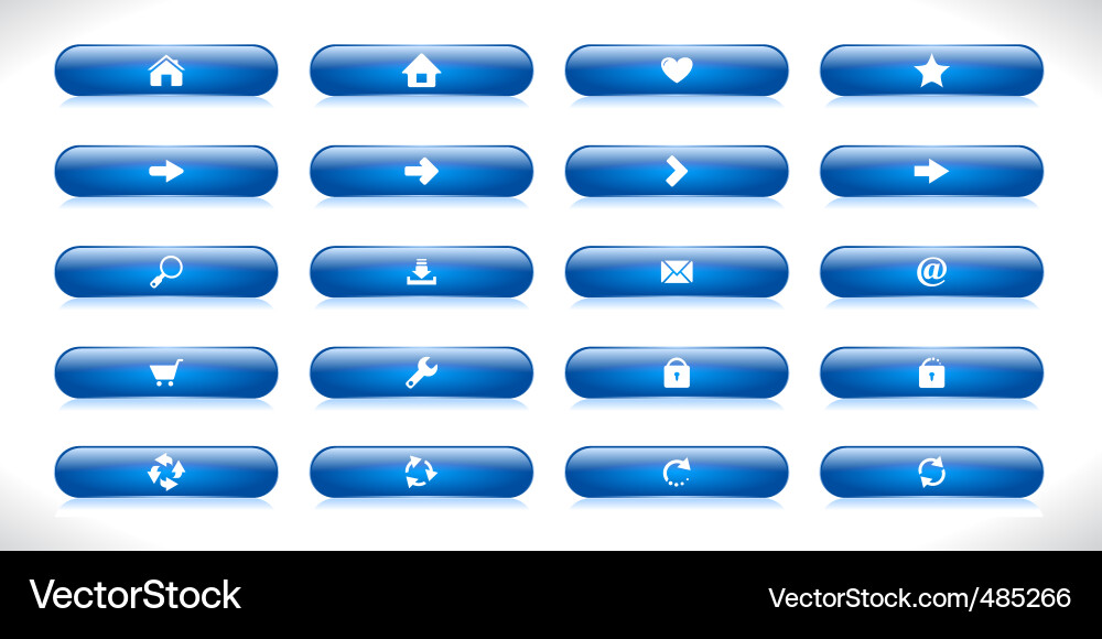 Buttons for websites Vector Image