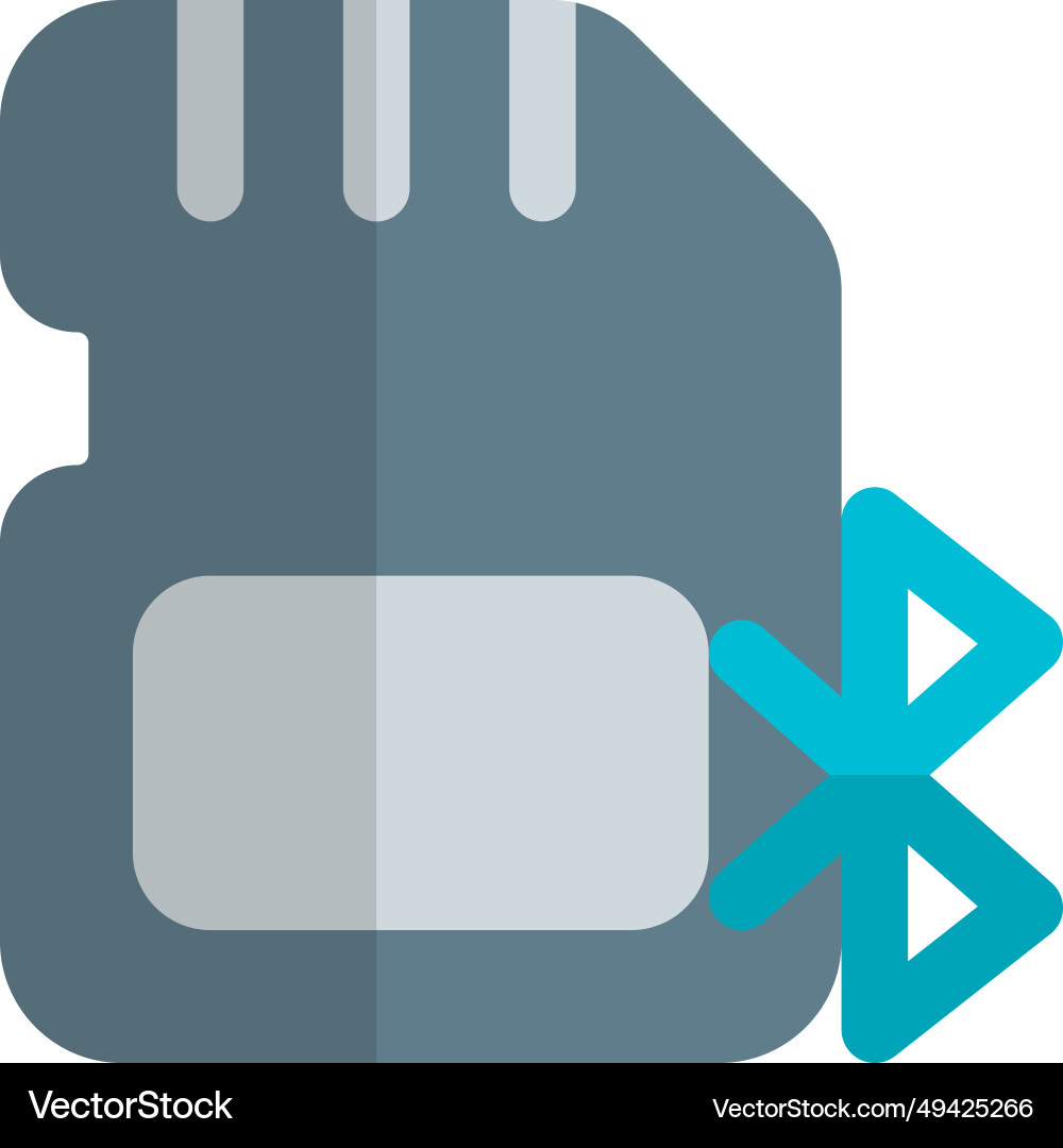 Connect sd card via bluetooth for data transfer Vector Image