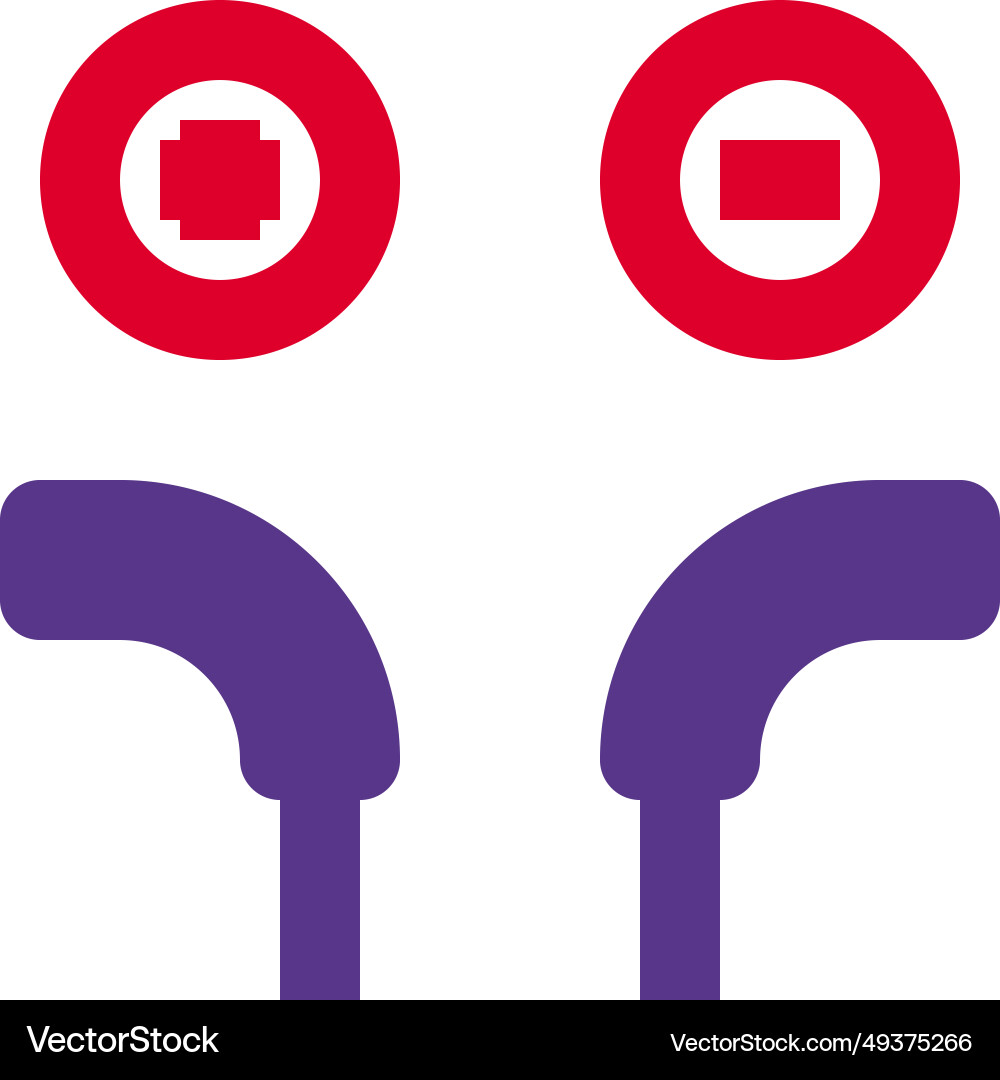 Connection points with positive and negative Vector Image