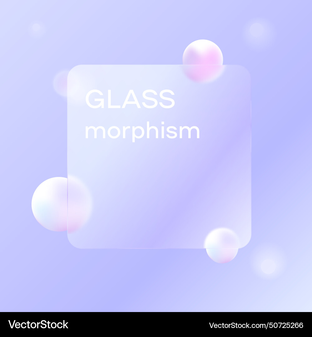 Glassmorphism frame with blur effect on a gradient Glassmorphism frame with blur effect on a gradient vector image
