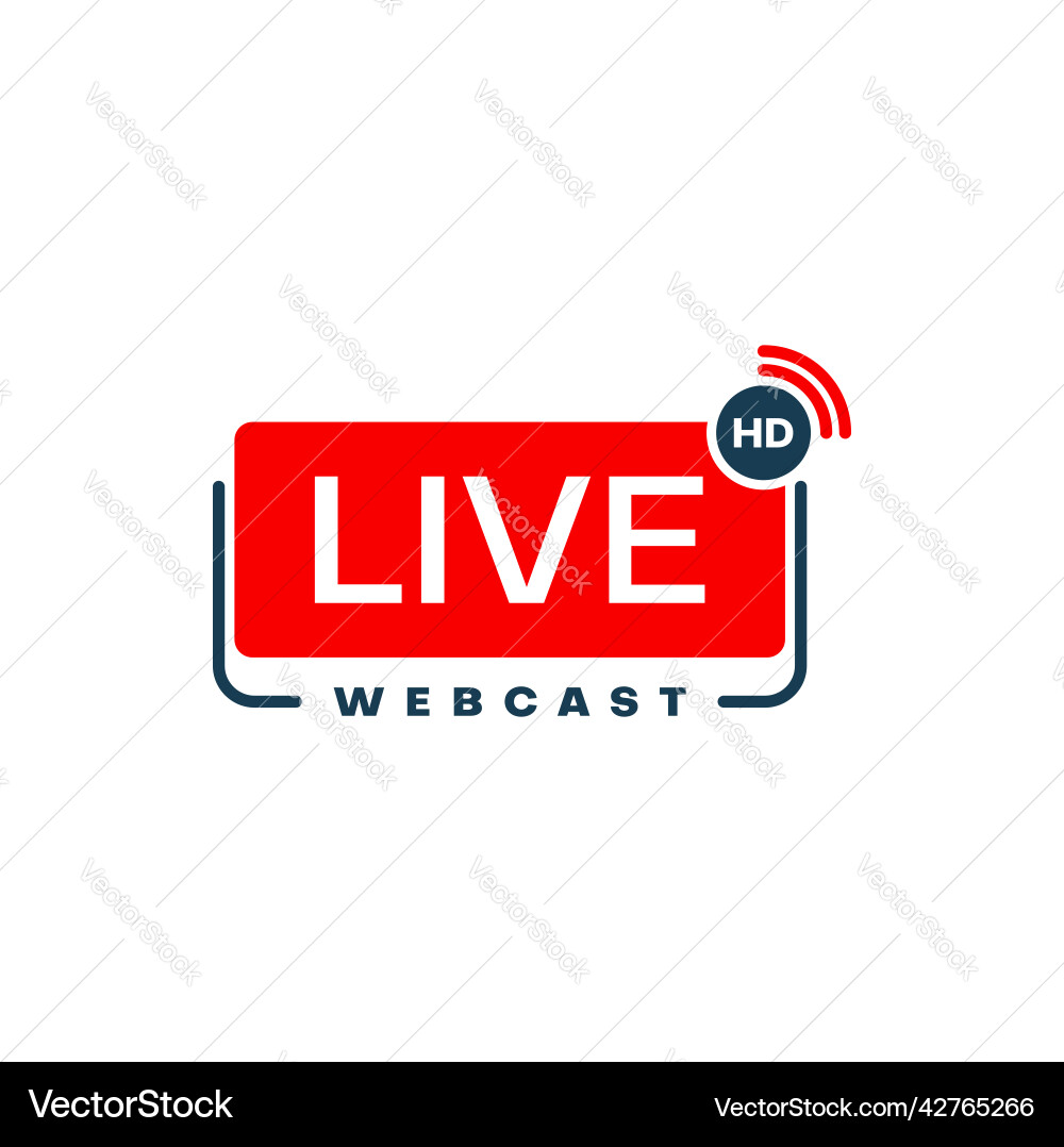 Live webcast or webinar icon of web seminar vector image