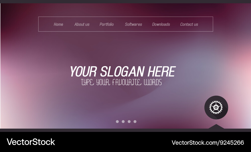 Minimal website home page design with slider vector image