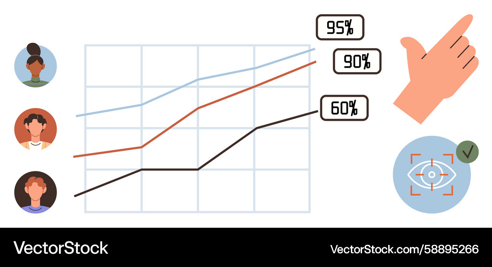 Performance Analytics Dashboard Vector Image