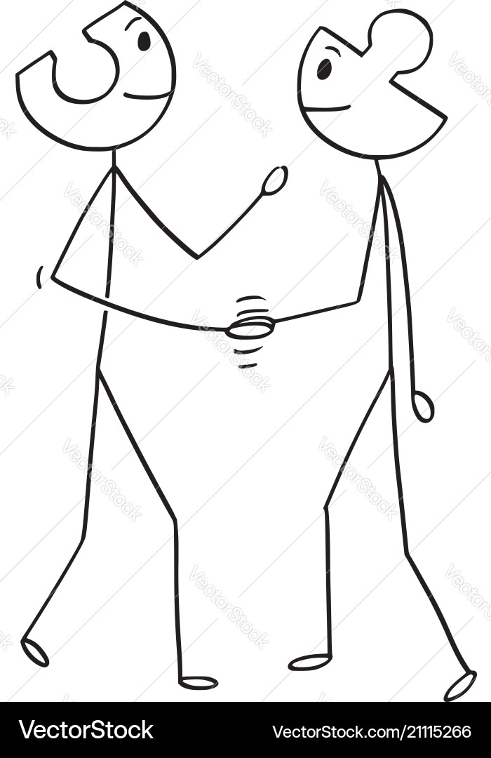 Puzzle Businessmen - Teamwork Concept Vector Image