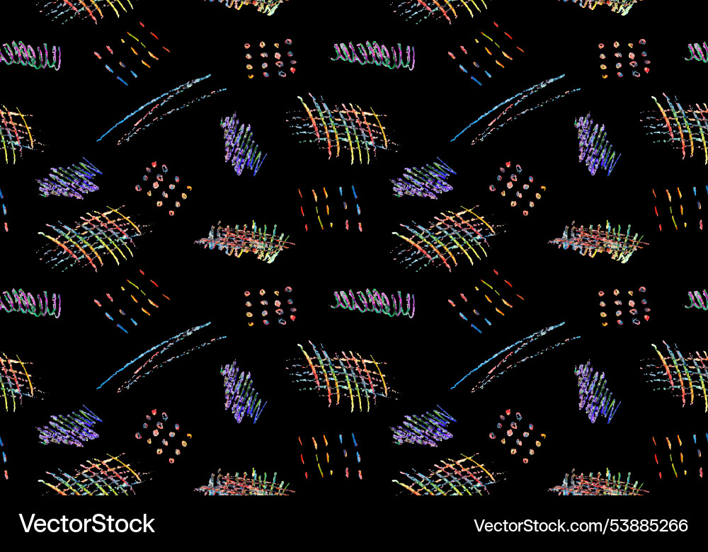 Seamless pattern of colorful naive playful shapes Seamless pattern of colorful naive playful shapes vector image