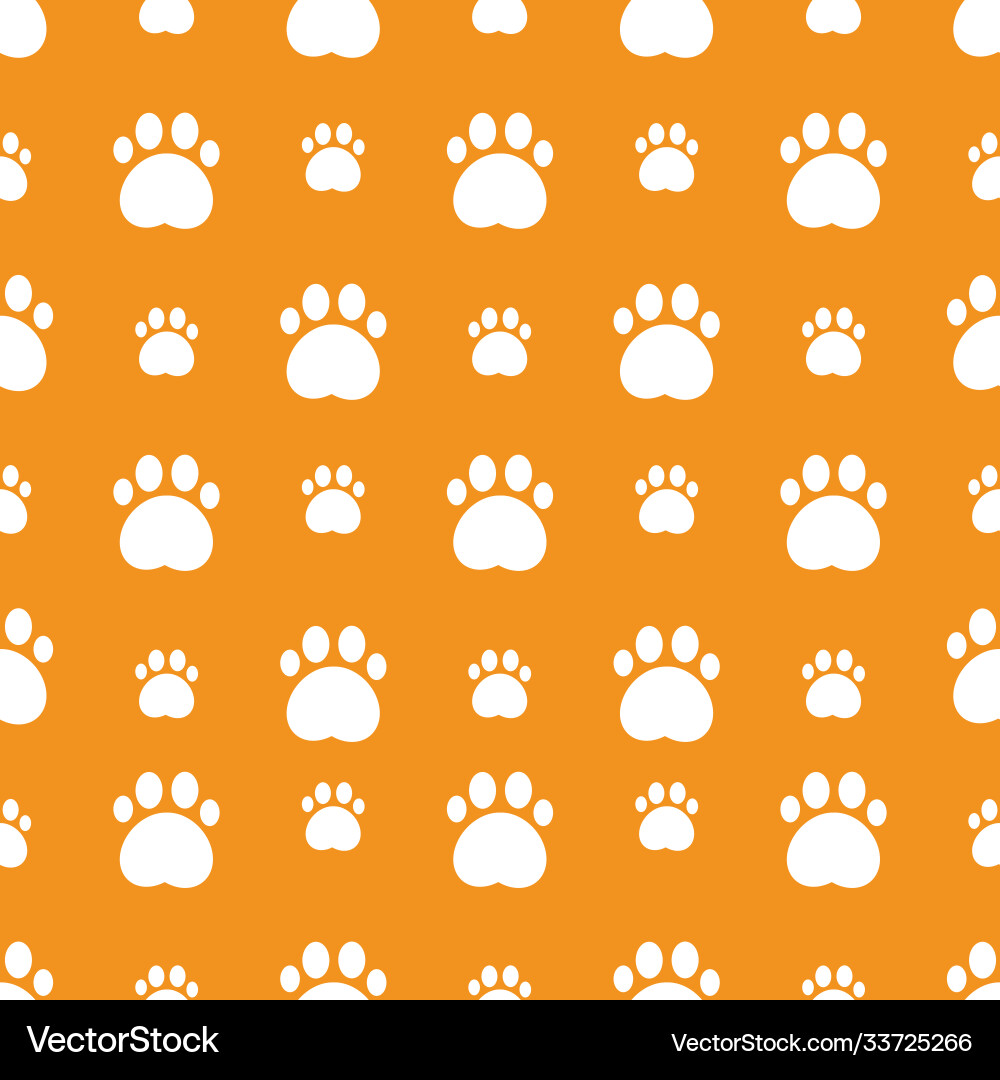 Simple seamless pattern with paw prints vector image