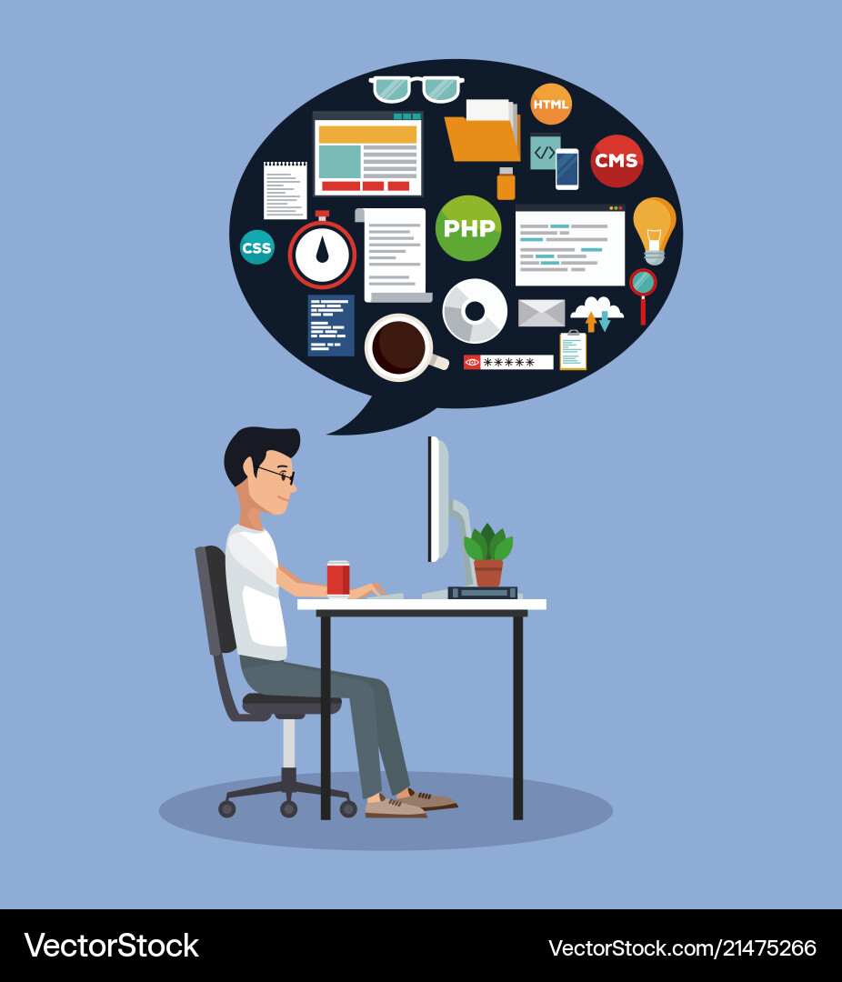 Software and programming Software and programming Vector Image