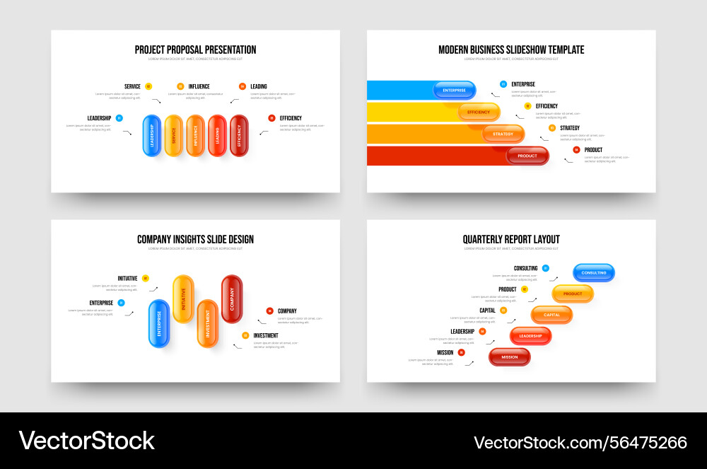 Visual review five four element Visual review five four element Vector Image