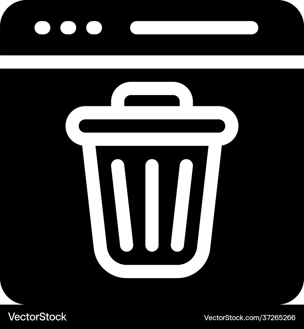 Web delete Vector Image