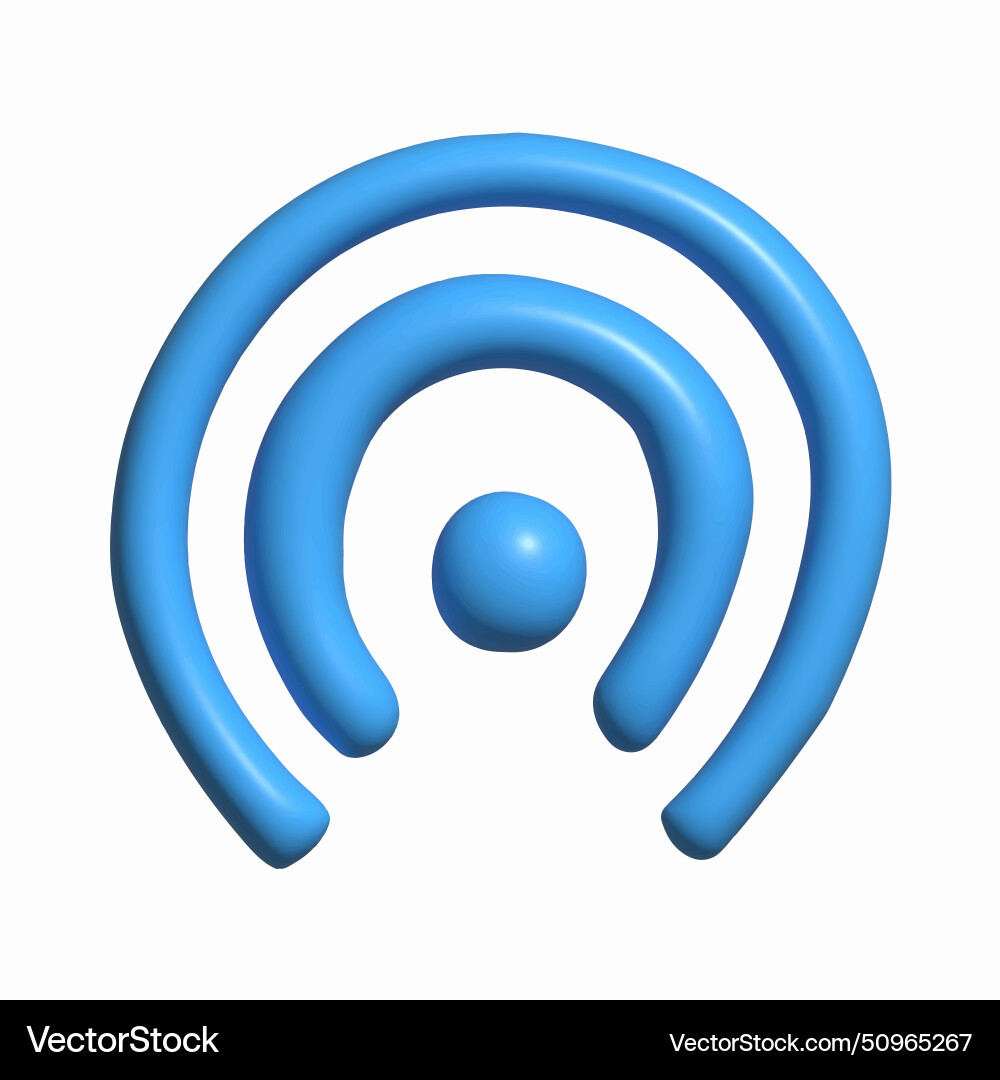 3d wireless connection and sharing network 3d wireless connection and sharing network vector image