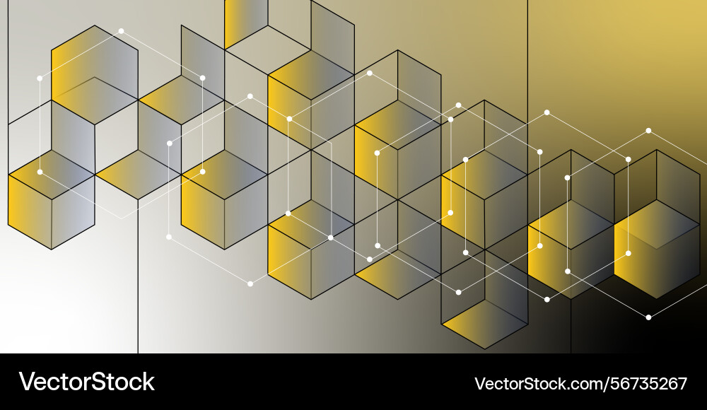 Abstract geometric pattern hexagons and lines Abstract geometric pattern hexagons and lines Vector Image