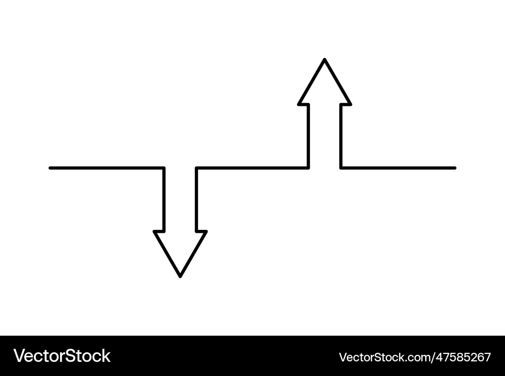 Continuous line design of arrows pointing up Continuous line design of arrows pointing up vector image