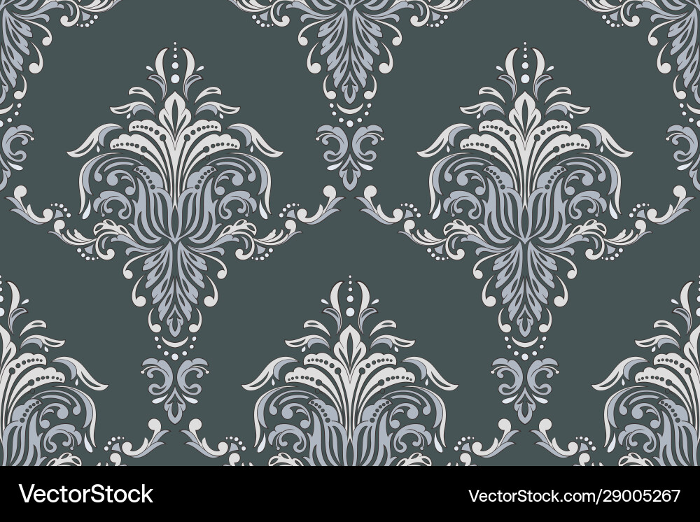 Damask seamless pattern element classical Vector Image