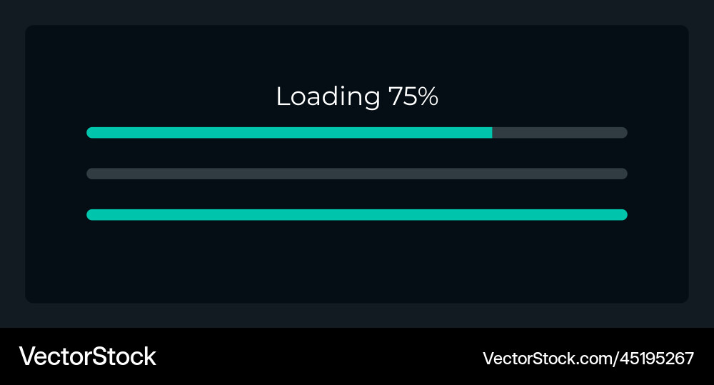 Loading progress bar ui element template Loading progress bar ui element template Vector Image
