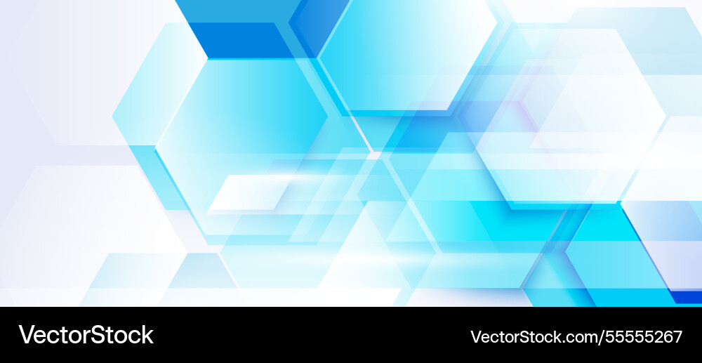 Modern blue hexagonal abstract background Vector Image