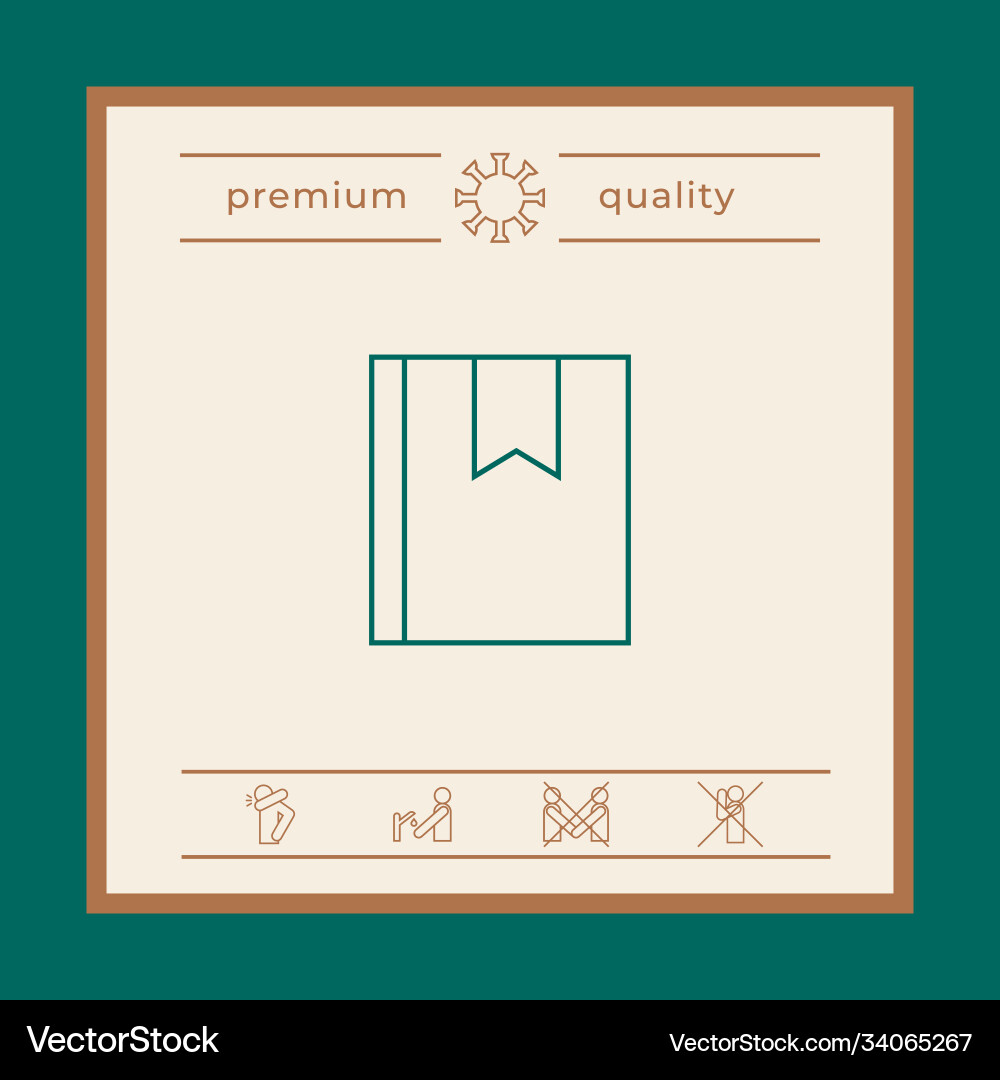 Notification linear icon - add to bookmarks Notification linear icon - add to bookmarks Vector Image