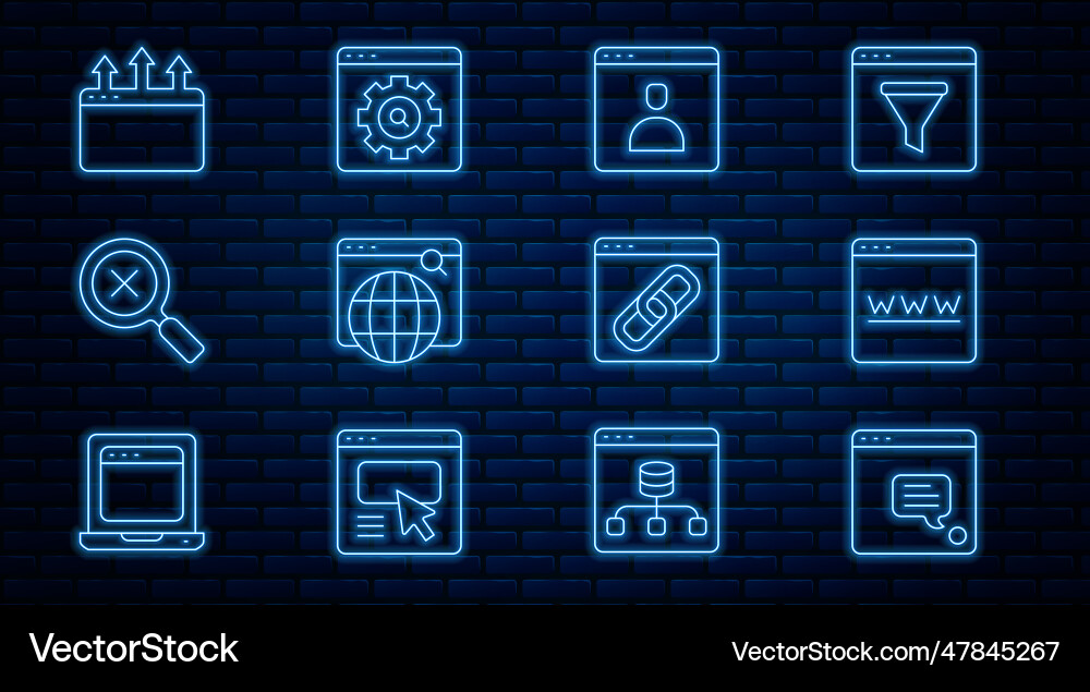 Set line new chat messages notification browser Set line new chat messages notification browser Vector Image