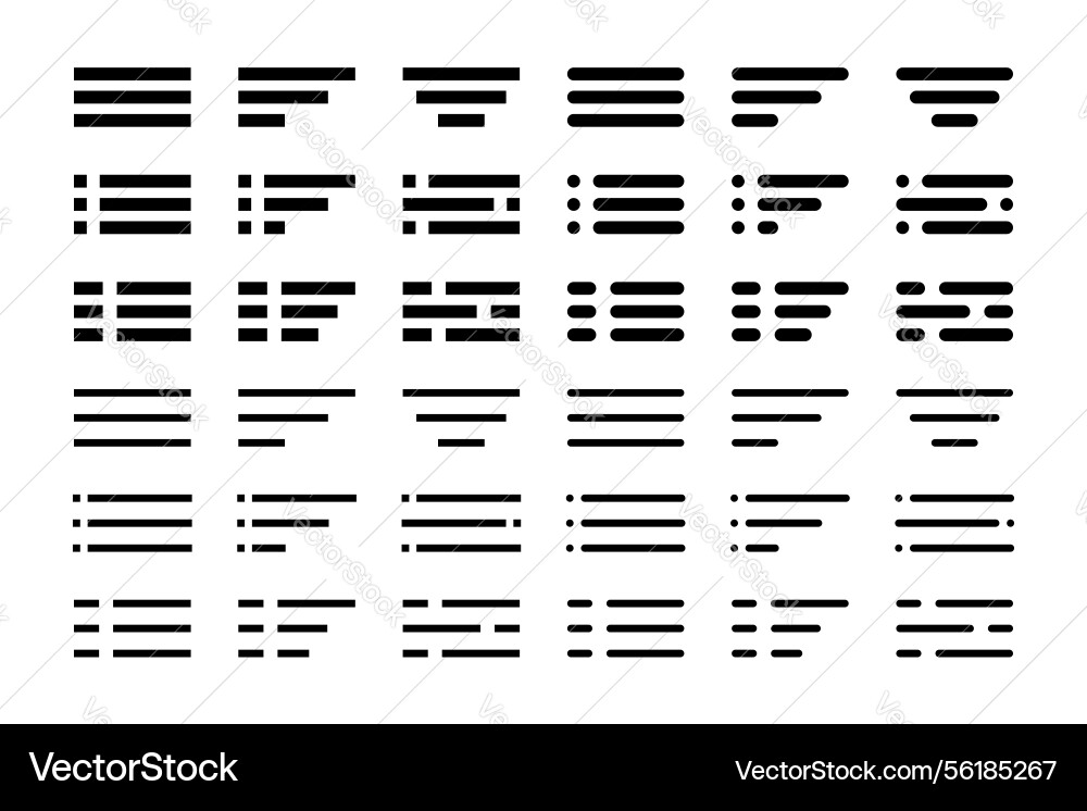 Set of hamburger menu icons collection web Set of hamburger menu icons collection web vector image