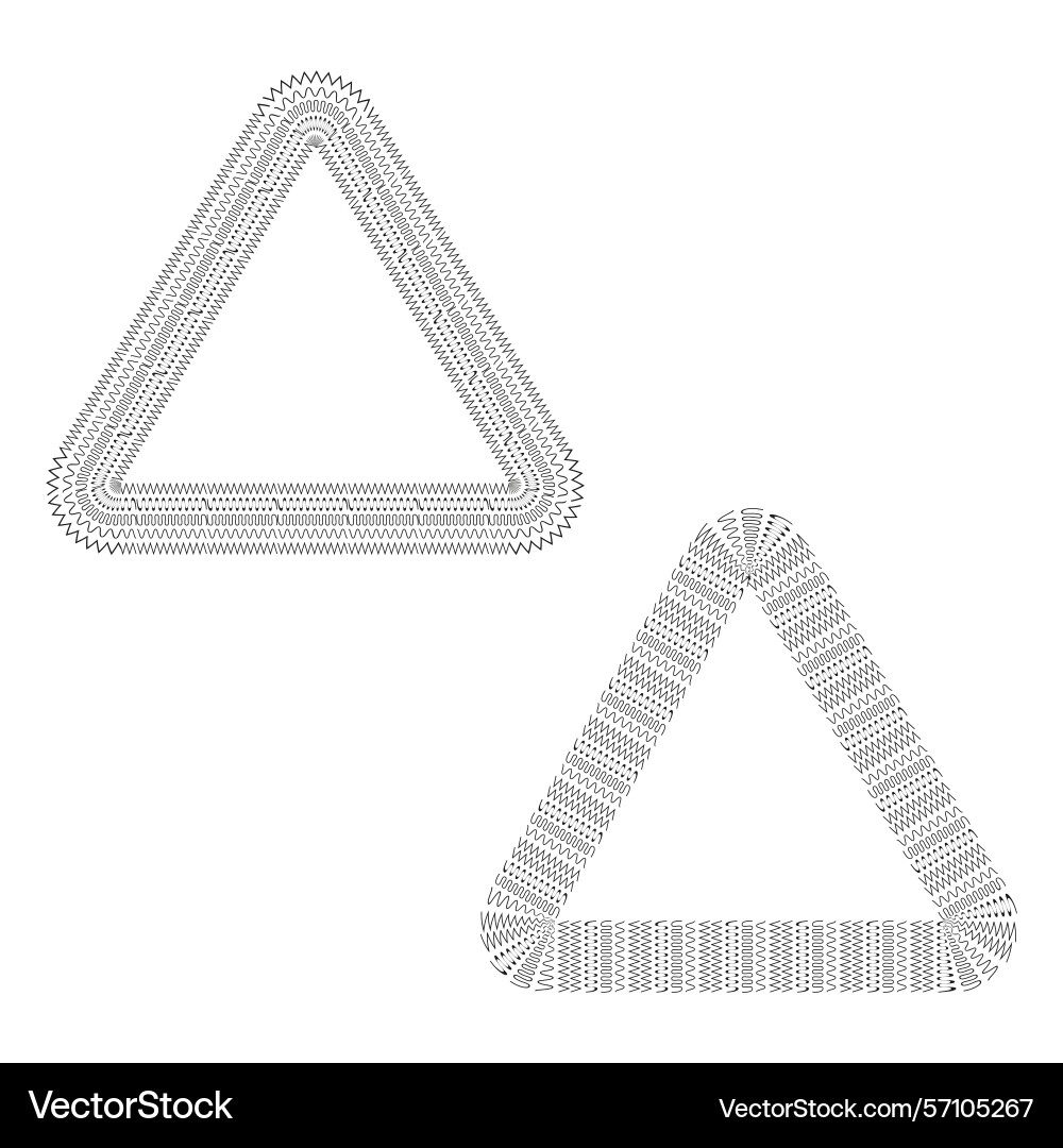 Textured triangle icon repeating line pattern Textured triangle icon repeating line pattern vector image