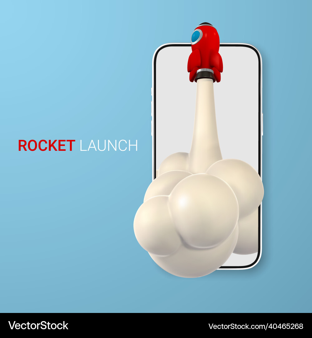 3d rocket spaceship render and draw by mesh 3d rocket spaceship render and draw by mesh vector image