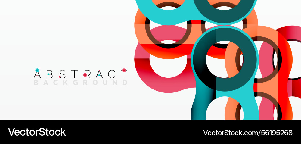 Abstract design features overlapping colorful Vector Image