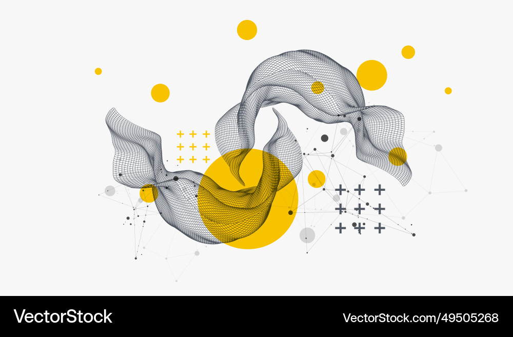 Abstract wave is made in a frame style Abstract wave is made in a frame style vector image