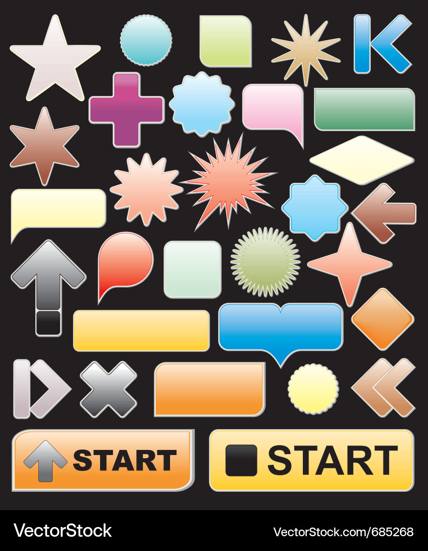 Bright web elements Vector Image