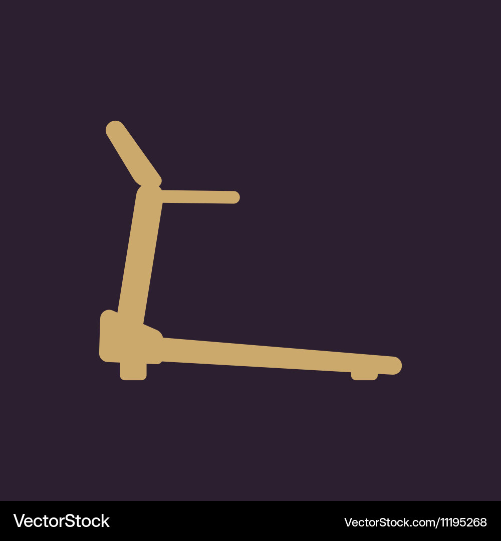 Cross trainer machine icon running symbol vector image