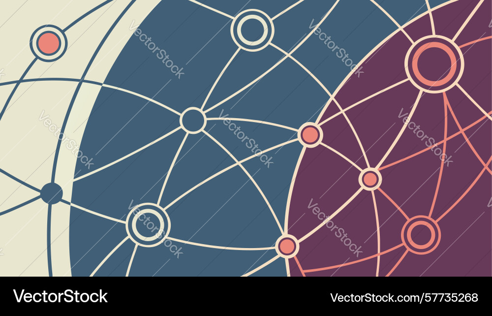 Dark abstract network pattern symbolizing complex vector image