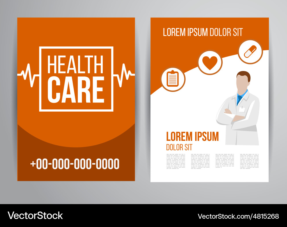 Healthcare Broschüre Healthcare Broschüre vektorbild