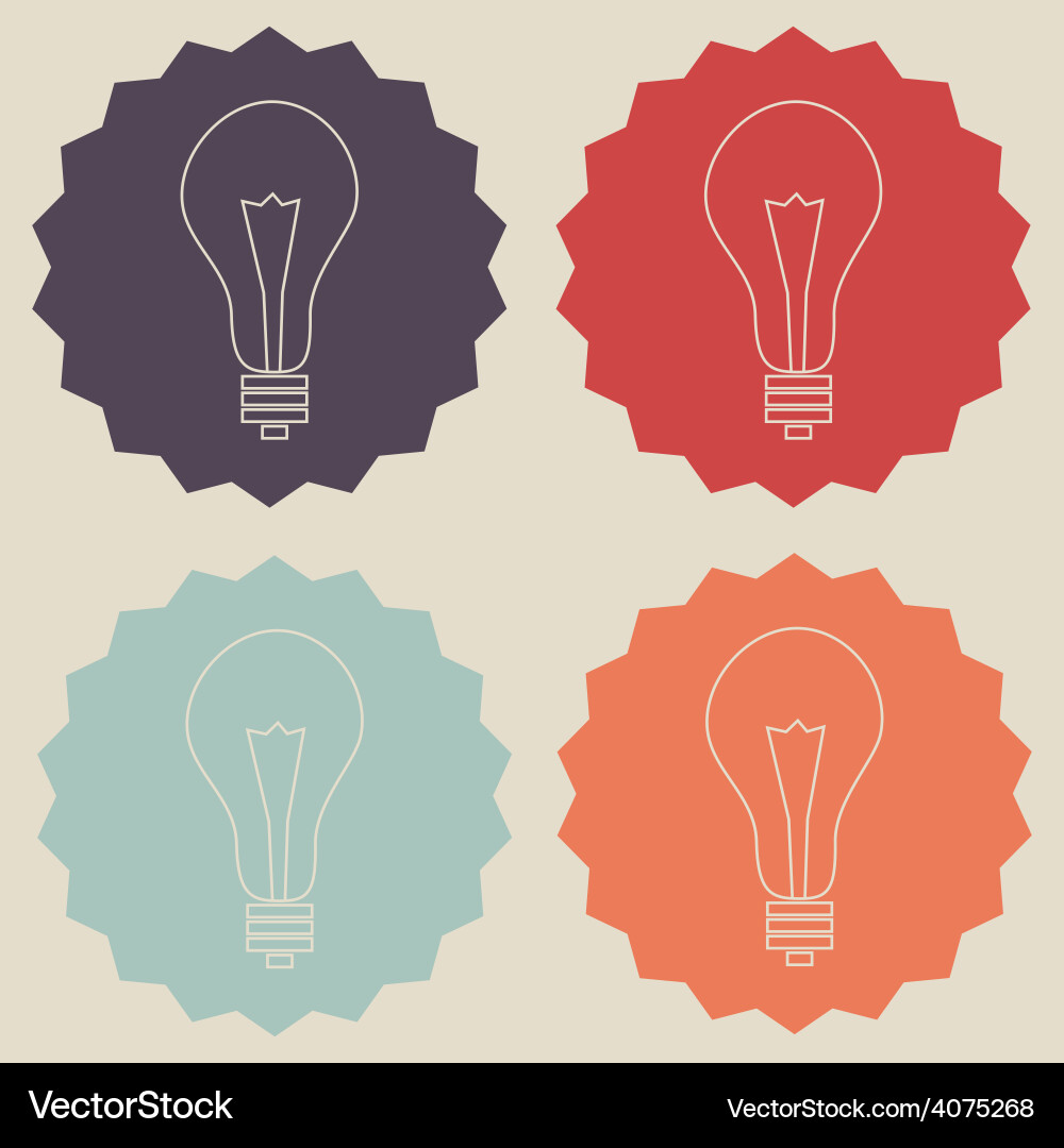 Light bulb icon set Vector Image