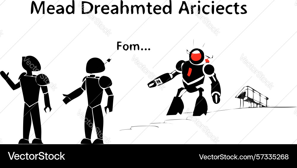 People assembling a robot design generative ai vector image