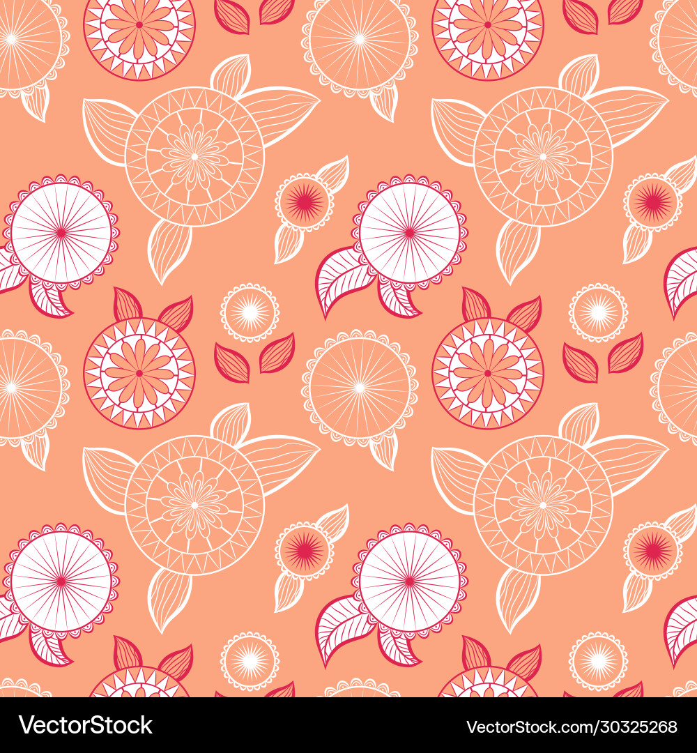 Seamless pattern with different flowers Vector Image